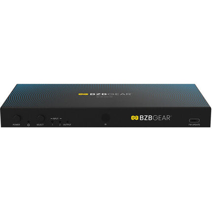 BZBGEAR 2x1 UHD 8K HDMI 2.1 Switcher con Generador de Señal y Control IR