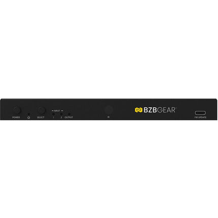 BZBGEAR 2x1 UHD 8K HDMI 2.1 Switcher con Generador de Señal y Control IR