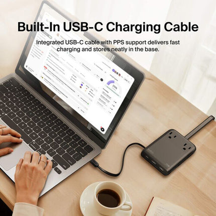 Belkin 2-Outlet Charging Station estación de carga 2 AC 3 USB 70W