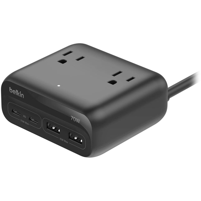 Belkin 3-Outlet Charging Station estación de carga con 3 salidas 2 USB-A 2 USB-C 70W