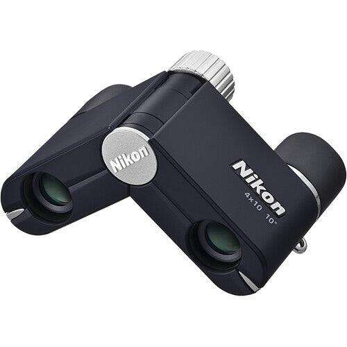 Nikon 4x10D Binoculares Compactos 10° Campo de Visión y 3.9' Enfoque Cercano