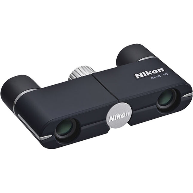 Nikon 4x10D Binoculares Compactos 10° Campo de Visión y 3.9' Enfoque Cercano