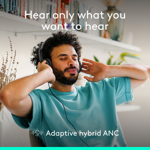 Logitech Zone Wired 2 Auriculares con Cancelación Activa y Micrófonos Dual USB-C