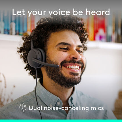 Logitech Zone Wired 2 Auriculares con Cancelación Activa y Micrófonos Dual USB-C