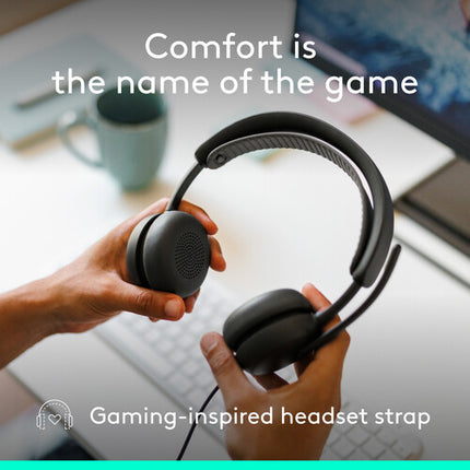 Logitech Zone Wired 2 Auriculares con Cancelación Activa y Micrófonos Dual USB-C
