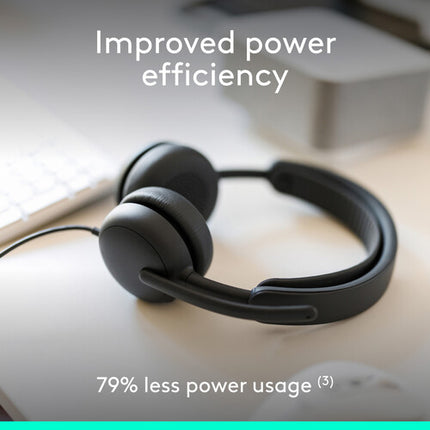 Logitech Zone Wired 2 Auriculares con Cancelación Activa y Micrófonos Dual USB-C