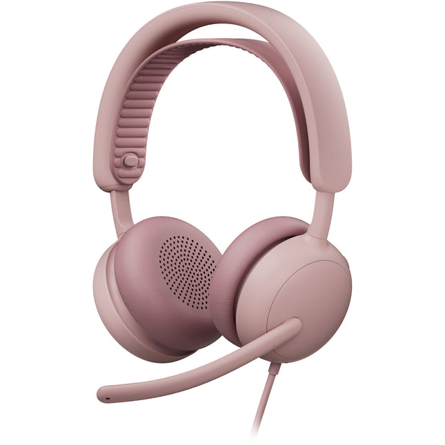 Logitech Zone Wired 2 Auriculares con Cancelación Activa Ruido USB-C Rosa