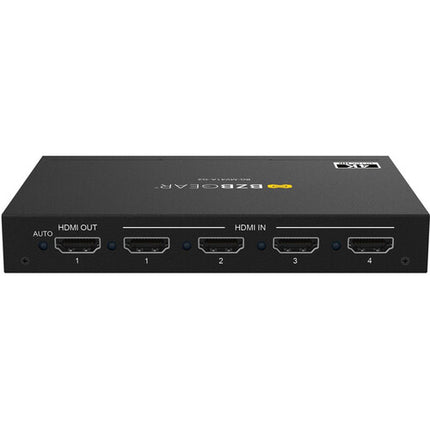 BZBGEAR Switcher HDMI 4x1 UHD 4K30 Multivisor con Control Remoto