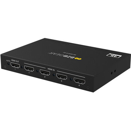 BZBGEAR Switcher HDMI 4x1 UHD 4K30 Multivisor con Control Remoto