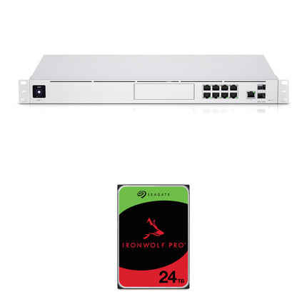 Ubiquiti 24TB UniFi Dream Machine Pro Router con Disco NAS IronWolf Pro 7200 rpm