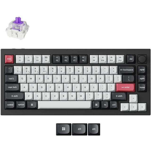 Keychron Q1 HE QMK Teclado inalámbrico Bluetooth 5.2 RF 2.4 GHz RGB