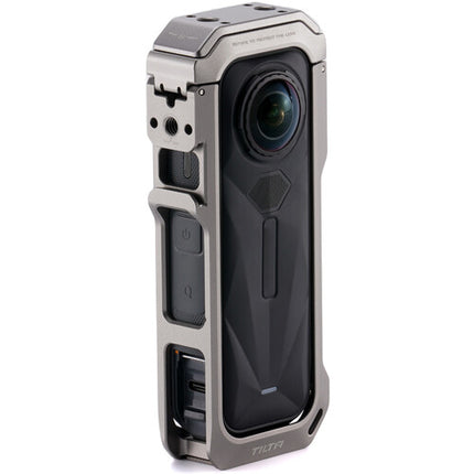 Tilta Full Cage para Cámara Insta360 X5 8K con Soporte Giratorio Titanium Gray