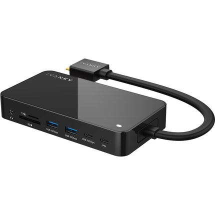 iVANKY 12 en 2 USB-C Docking Station Pro Estación de acoplamiento con 4 USB 3.2 y doble HDMI 4K