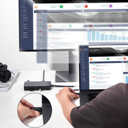iVANKY Estación de Acoplamiento 12 Puertos USB-C Dual Carga 96W