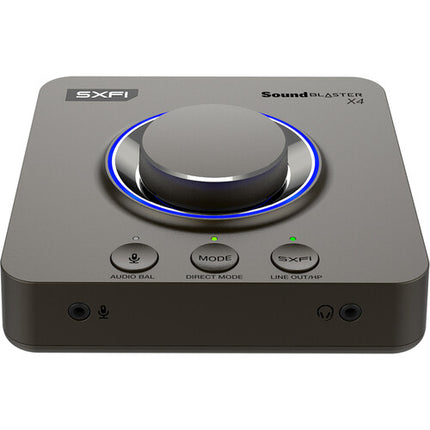 Creative Labs Sound Blaster X4 Tarjeta de Sonido Externa USB DAC 24-Bit 192 kHz y Amplificador