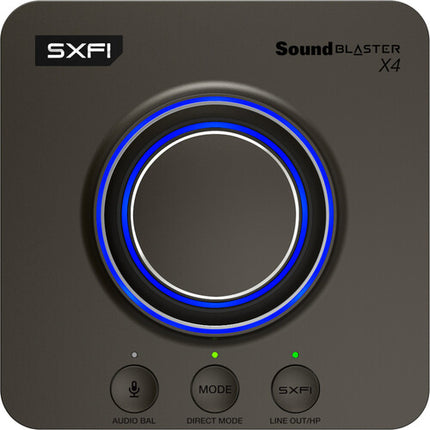 Creative Labs Sound Blaster X4 Tarjeta de Sonido Externa USB DAC 24-Bit 192 kHz y Amplificador