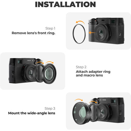 Freewell Lente Angular y Macro 2 en 1 para FUJIFILM X100 Serie con Rosca 62mm