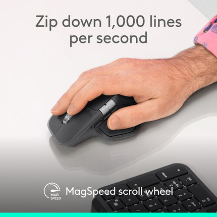 Logitech MX Master 4 Ratón Inalámbrico 8000 dpi Batería 70 Días
