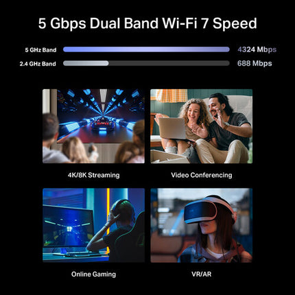 TP-Link Archer BE260 BE5000 Router Inalámbrico Dual Band Wi-Fi 7 5012 Mb/s