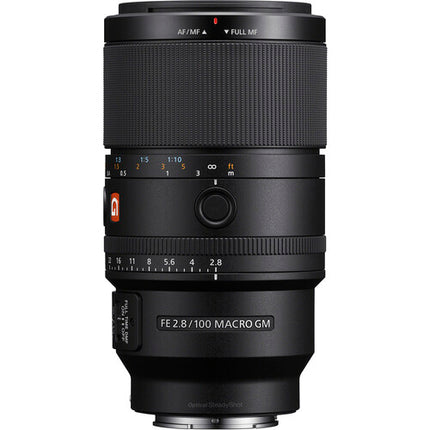 Sony FE 100mm f/2.8 Macro GM objetivo Full-Frame 1.4x aumento con estuche