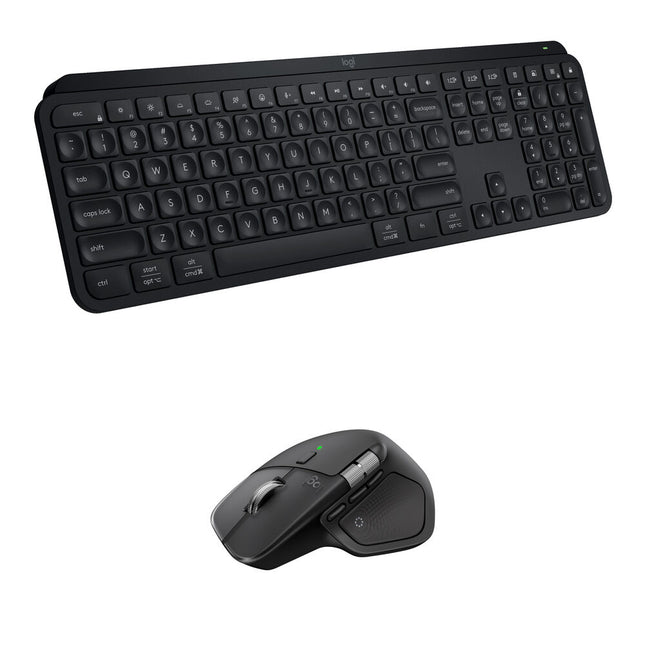 Logitech MX Keys S Teclado Inalámbrico y Mouse MX Master 4 Kit Bluetooth 8000 dpi