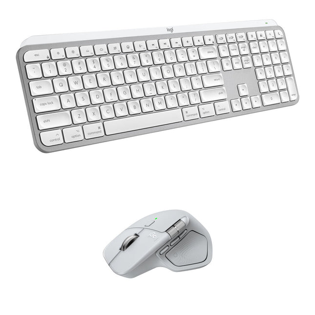 Logitech MX Keys S Teclado inalámbrico para Mac y Ratón MX Master 4 Combo Kit Pale Gray