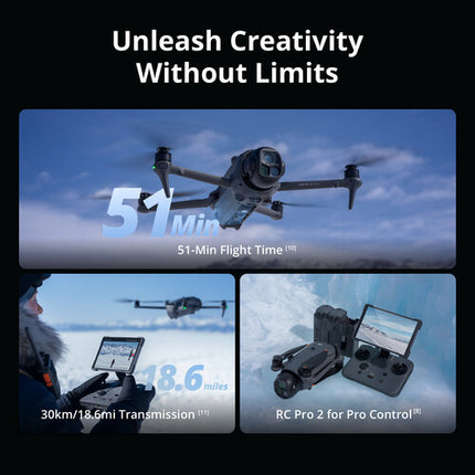 DJI Mavic 4 Pro Drone con Gimbal 3 Ejes y Combo Fly More Kit Rigido