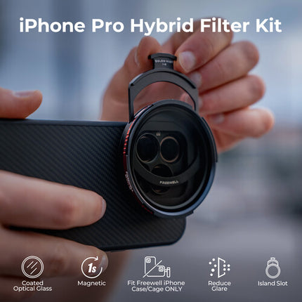 Freewell Pro Hybrid Kit de filtros variables ND CPL para iPhone con estuche portátil