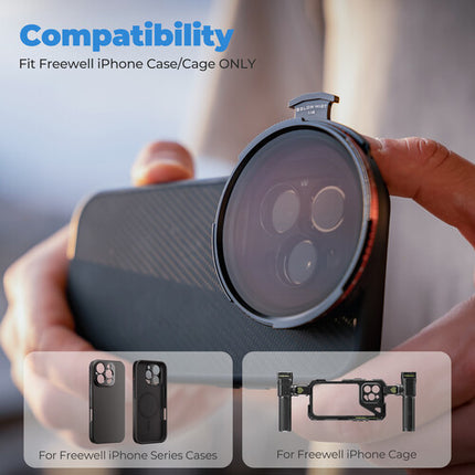 Freewell Pro Hybrid Kit de filtros variables ND CPL para iPhone con estuche portátil