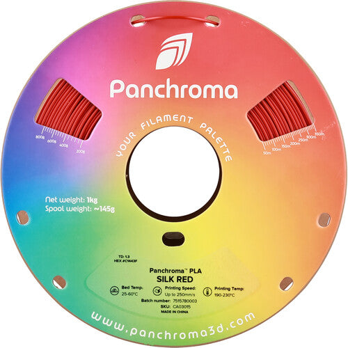 Polymaker Panchroma Silk PLA Filamento para Impresión 1kg 1.75mm Roja