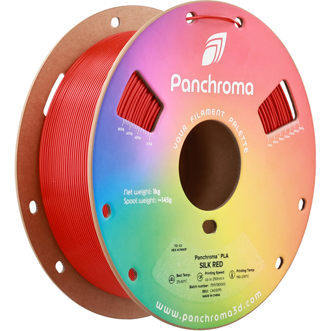 Polymaker Panchroma Silk PLA Filamento para Impresión 1kg 1.75mm Roja