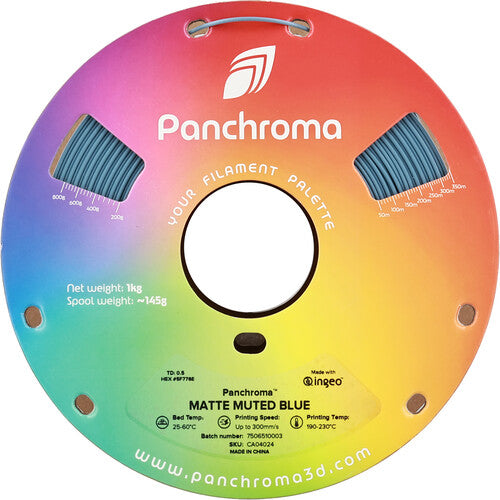 Polymaker Panchroma Filamento PLA Mate 1kg Azul Suave Diámetro 1.75mm