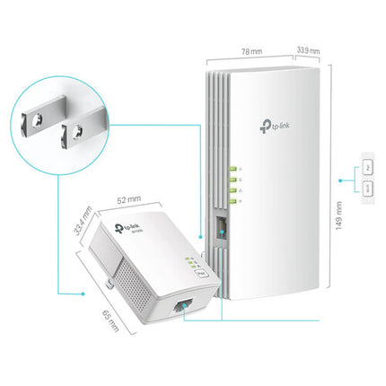 TP-Link AV1000 Adaptador Powerline Gigabit Wi-Fi 6 AX1500 Kit hogar