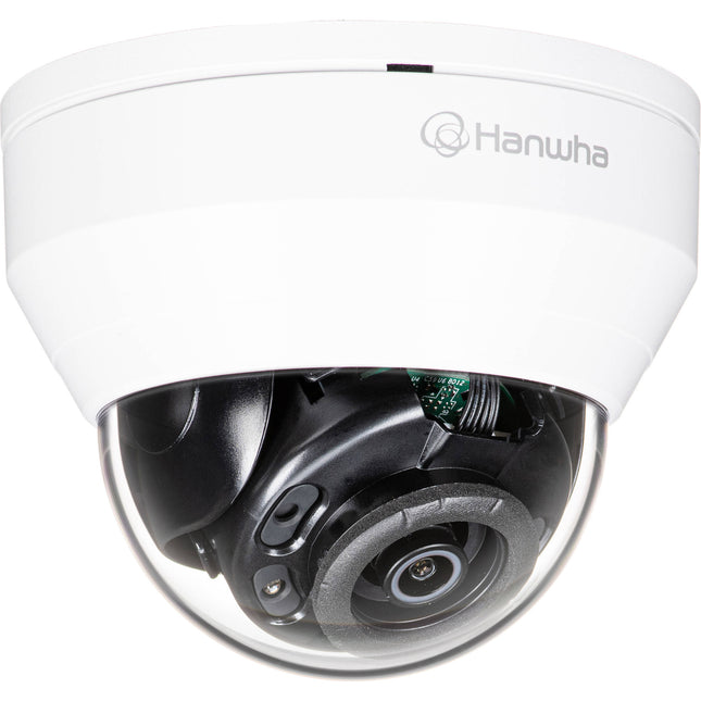Hanwha Vision QND-8020R Cámara de Red Domo Interior 5MP con Visión Nocturna 65 pies y Lente 4mm