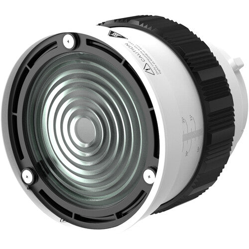 DigitalFoto Solution Limited Lente Fresnel para luz COB 200W Ángulo 10°-45° con barndoor 4 hojas