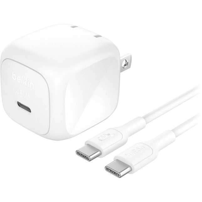 Belkin BoostCharge Cargador de Pared USB-C 45W con Cable USB-C 3.3 ft