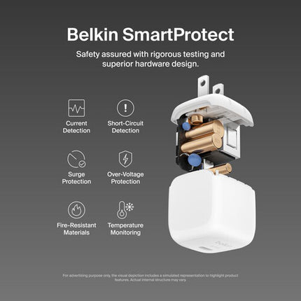 Belkin BoostCharge Cargador de Pared USB-C 45W con Cable USB-C 3.3 ft