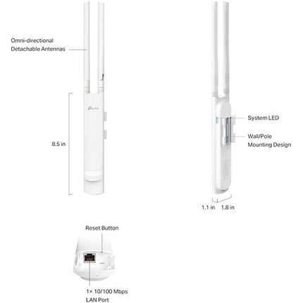 TP-Link Festa F41 Punto de Acceso Wi-Fi 4 Outdoor 300Mb/s IP65