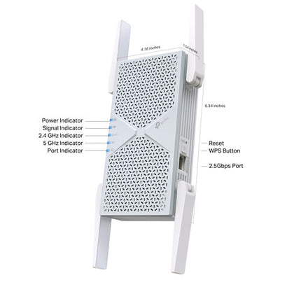 TP-Link RE403BE BE6300 Extensor Wi-Fi 7 Dual Banda 6452 Mbps 2.5G Ethernet