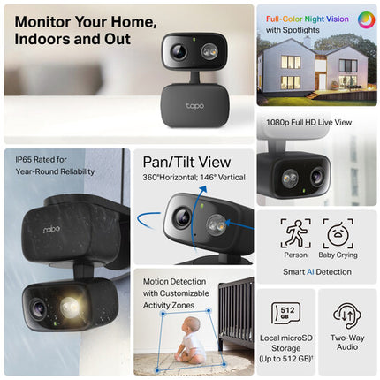 TP-Link Tapo C207 Cámara de Seguridad Wi-Fi Exterior 1080p Visión Nocturna 40'