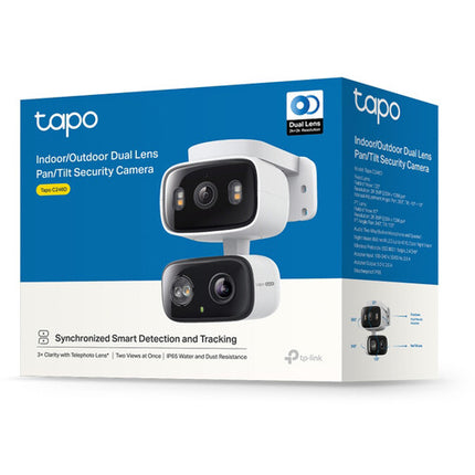 TP-Link Tapo C246D Cámara de seguridad exterior con doble sensor 2K visión nocturna y zoom panorámico