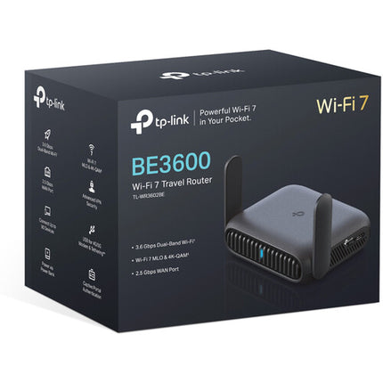 TP-Link TL-WR3602BE Router de viaje Wi-Fi 7 Dual-Banda 3570 Mb/s Gigabit