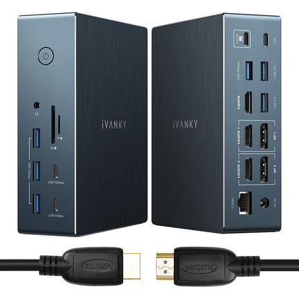iVANKY FusionDock Pro 2 estación de acoplamiento 4K 60Hz triple pantalla 180W
