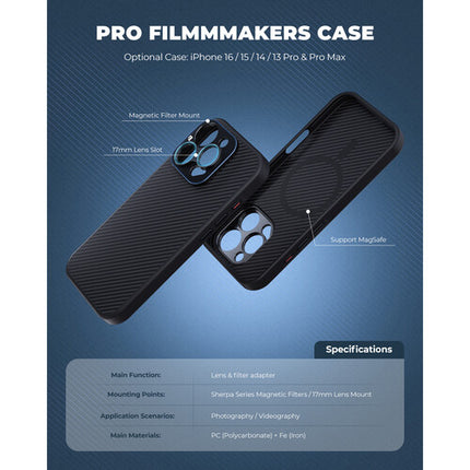 Freewell Pro Filmmaker Case para iPhone 16 Pro Max Slot 17mm Polycarbonate Iron