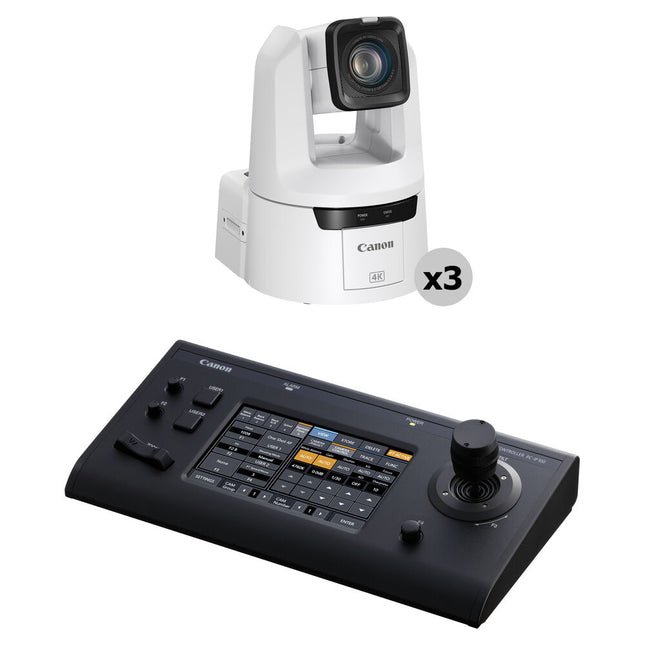 Canon CR-N500 Kit 3 Cámaras PTZ 4K 1 Sensor CMOS 15x Zoom 7" Panel Táctil