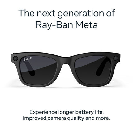 Meta Ray-Ban Wayfarer Gafas Polarizadas con Cámara 12MP 32GB Negro Mate