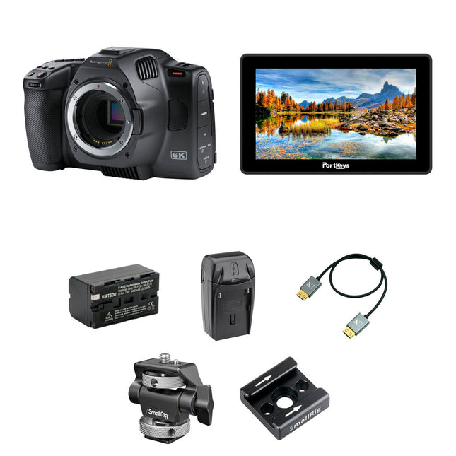 Blackmagic Design Pocket Cinema Camera 6K G2 cámara cine 6K monitor táctil y batería 4400mAh