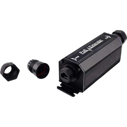Network Technologies Extensor PoE GbE Impermeable 328 Pies IP66 Compacto Montaje Pared