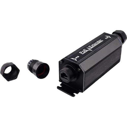 Network Technologies Extensor PoE GbE Impermeable 328 Pies IP66 Compacto Montaje Pared