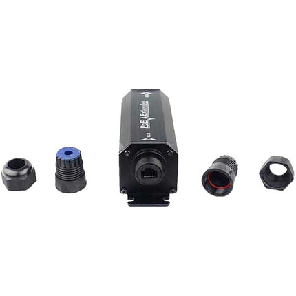 Network Technologies Extensor PoE GbE Impermeable 328 Pies IP66 Compacto Montaje Pared
